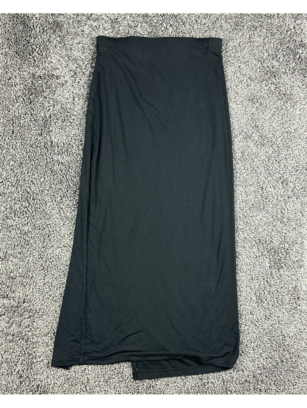 Z Supply Skirt Womens XS Black Side Slit Draped Midi Maxi Rayon Stretch